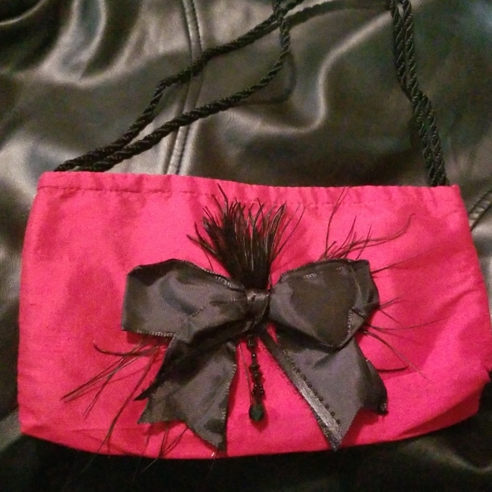 Vintage RED SILK CLUTH